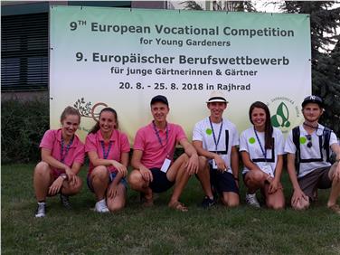 Die erfolgreichen Südtiroler Teams bei der EM der jungen Gärtner in Tschechien (FOTO: LPA)