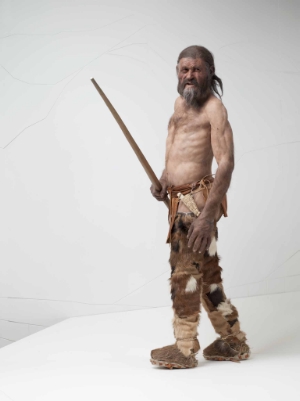 Neue Rekonstruktion des alten Ötzi von Adrie und Alfons Kennis.