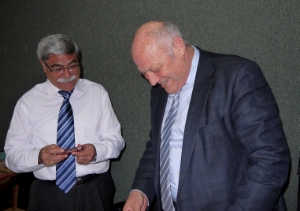 LH Durnwalder mit dem Bürgermeister von Nazareth, Ramiz Jaraysi.