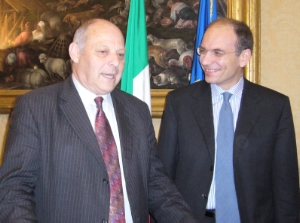 LH Durnwalder mit Enrico Letta. Foto: LPA.