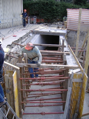 Bei der Verbauung des Thalhofergrabens in Brixen
