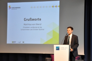 Matthias von Wenzl vertrat als Vorsitzender des Beirates der Schülerinnen und Schüler das Land Südtirol (LBS) bei den Veranstaltungen der österreichischen „Schülerunion“