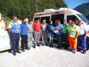 Südtiroler Zivilschützer in Longarone