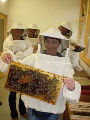 In der Imkerschule (im Bild an der Laimburg) wird Wissen über den Umgang mit Bienen und bei der Verarbeitung ihrer Produkte vermittelt.