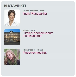 Screenshot der Monatsthemen auf der Euregio-Homepage