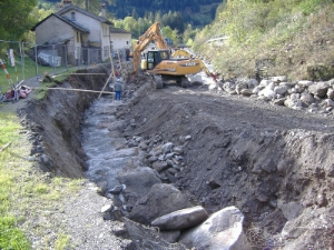 Arbeiten für Anpassung des Eisacks zwischen Sterzing und Gossensaß