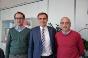 LR Theiner (Mitte) und Amtsdirektor Seitz (li.) nach dem Gespräch mit dem Präsidenten der Avis-Landesleitung Hanni.