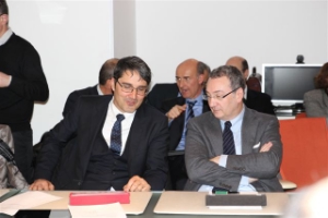 Erste Verhandlungen in Rom als Landeshauptmann: LH Kompatscher mit dem Landwirtschaftsreferenten von Friaul-Julisch Venetien, Sergio Bolzonello