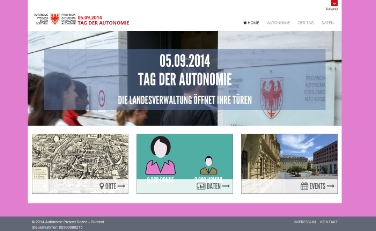 Das Portal zum Tag: Unter www.provinz.bz.it/autonomietag gibt's jetzt schon alle Infos zum 5. September.