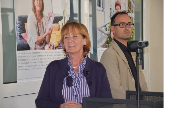 Landesrätin Martha Stocker und Ulrich Seitz, geschäftsführender Direktor des Landesamtes für Krankenhäuser, der die Pressekonferenz moderierte