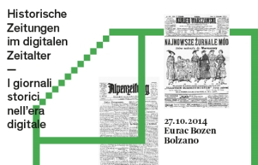 Anmeldungen zur Tagung "Historische Zeitungen im digitalen Zeitalter" am 27. Oktober können noch bis zum 17. Oktober vorgenommen werden.