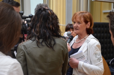 Landesrätin Martha Stocker bei der heutigen Pressekonferenz
