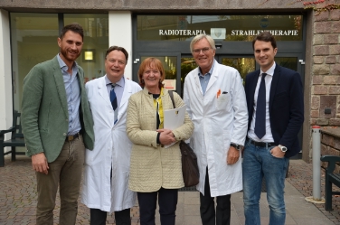 (v.l.n.r.) Matteo Bonvicini, Emanuele Laudi, Landesrätin Martha Stocker, Paolo Bonvicini und Alessandro Bonvicini