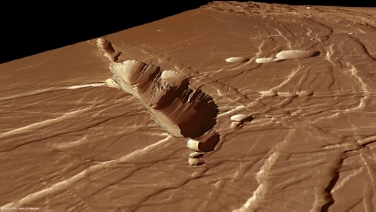 Was steckt hinter dieser Kollapsstruktur auf dem Mars? Professor Celal Sengör erklärt's im Naturmuseum.