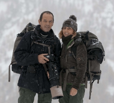 Die beiden Naturfotografen Valter Pallaoro und Annamaria Pernstich