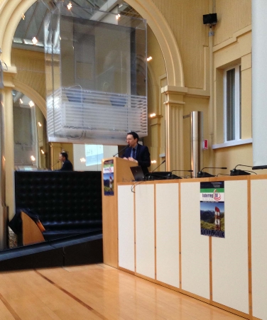 Landesrat Christian Tommasini eröffnete heute die Tagung zum Interreg IV-Projekt "permaqua"./Foto LPA