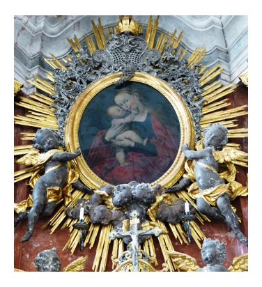 Bild in der Kapelle von Schloss Wolfsthurn in Mareit