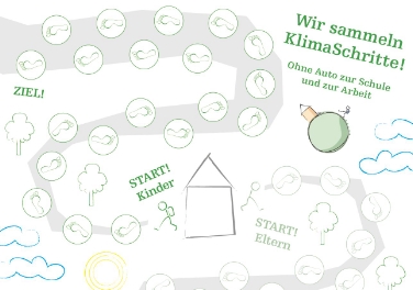 Aktiver Beitrag zum Klimaschutz: Zwei Wochen lang können Grundschüler mit dem Sammelpass wieder KlimaSchritte sammeln.