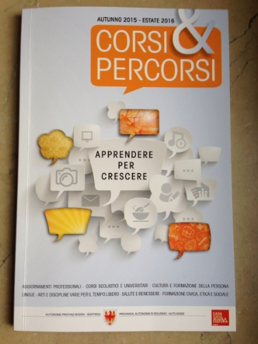 Die Broschüre "Corsi&Percorsi" gibt einen Überblick über das italienische Weiterbildungsangebot bis Sommer 2016