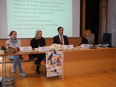 Vorstellung der Veranstaltungsreihe zur Wissenschaft für Kinder: Schober, Dalla Torre, Zingerle und Rasola (FOTO:
