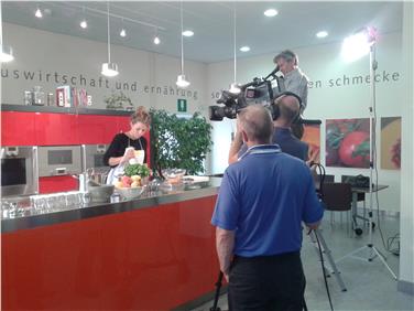Dreharbeiten in der Fachschule für Hauswirtschaft und Ernährung Haslach