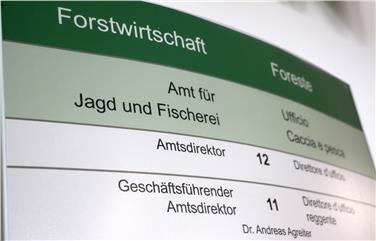 Noch ohne Direktor: das Amt für Jagd und Fischerei in Bozen