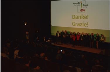 Der gestrige Abend zur Organspende stand im Zeichen des Dankes an die Unterstützer der Informations- und Sensibilisierungskampange "Spende Leben - dona vita".
