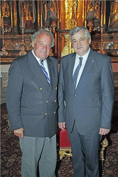 Hans Heinrich von Srbik und LR Florian Mussner bei der Verleihung des Großen Denkmalpreises (FOTO: Thomas Monhof/www.provinz.bz.it/news)