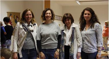 Besuch im ELKI St. Walburg (v.l.): Monika Karnutsch, Miriam Kerschbaumer, LRin Deeg, Stefanie Berger./Foto LPA