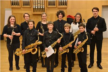 Die erfolgreichen Ensembles SEFF-QUARTETT, JULOBE und TRIO VARIA. Foto: Konrad Pichler (Musikschule Unterland)