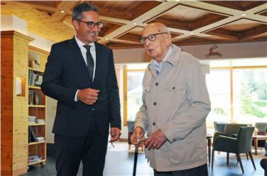 Landeshauptmann Kompatscher hat am Samstag Ex-Staatspräsidenten Napolitano besucht - Foto: LPA/ct