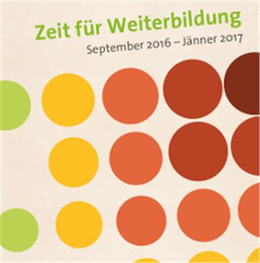 Kurse, Seminare, Workshops und Veranstaltungen für Beruf, Gesundheit, Freizeit, Kreativität, Soziales sind in der Kursbroschüre „Zeit für Weiterbildung“ zu finden.