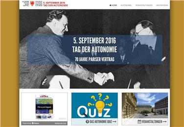 So präsentiert sich die Homepage des Webseiten über den Tag der Autonomie des LPA, wo gerade das Quiz auch viele jungen Menschen ansprechen dürfte. Foto: LPA