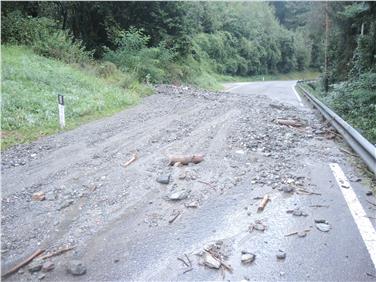 Die nach einem Erdrutsch gesperrte Staatsstraße zwischen Pontives und Waidbruck ist nun wieder für den Verkehr geöffnet. Foto: Landesamt für Geologie und Baustoffprüfung/Thomas Senoner