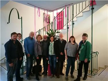 Eine Delegation aus Kaiserslautern besuchte gestern die Fachschule Neumarkt, um sich vor Ort ein Bild von der Integrations- und Inklusionsarbeit an Südtirols Schulen zu machen. Foto: Fachschule Neumarkt