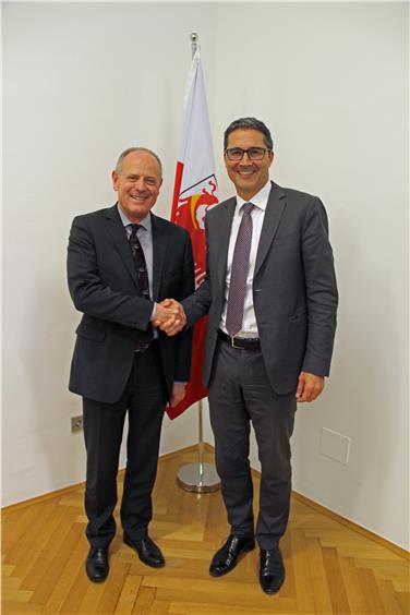 Swrea-Präsident Tiefenthaler auf Antrittsbesuch bei LH Arno Kompatscher. Foto: LPA/mgp