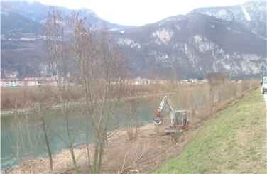 Uferpflege: Bei den Arbeiten steht der Hochwasserschutz im Mittelpunkt, aber auch die ökologischen Erfordernisse naturnaher Lebensräume werden weitgehend berücksichtigt. Foto: LPA/Agentur für Bevölkerungsschutz