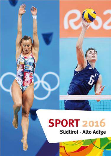 Das Titelblatt des Südtiroler Sportjahrbuchs 2016
