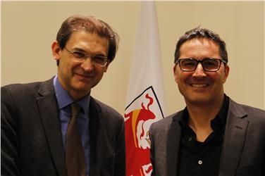Rektor Lugli hat heute Landeshauptmann Kompatscher seinen Antrittsbesuch abgestattet - Foto: LPA/mb