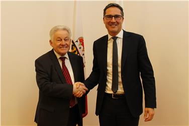 Abschiedsbesuch von Oberösterreichs LH Pühringer bei LH Kompatscher - Foto: LPA/mb