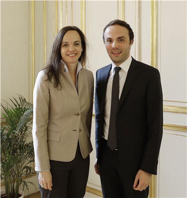 Bildungslandesrat Philipp Achammer traf sich heute zu einer Aussprache mit der Bundesministerin für Bildung, Sonja Hammerschmid, in Wien. Foto: BKA/ Regina Aigner