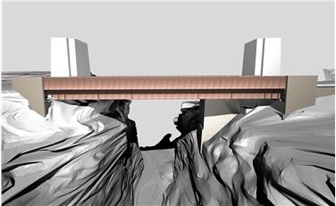 Rendering der neuen Ladritscher Brücke