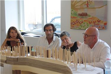 Begutachtung des Vorprojektes: Waltraud Kofler Engl, Sergio Pascolo, Sonja Gasparin, Armando Ruinelli, Foto: LPA