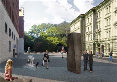Die Arbeiten zur Neugestaltung des Magnago-Platzes in Bozen beginnen dieser Tage (LPA/Rendering)